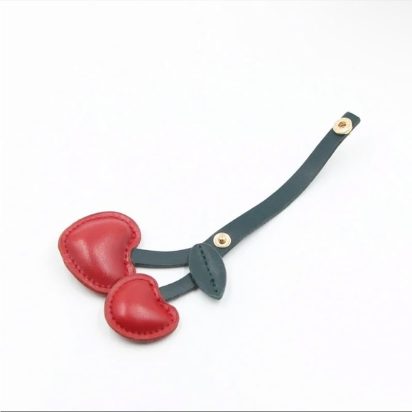 NWT Heart Cherries 🍒 Bag Charm - Picture 4 of 8